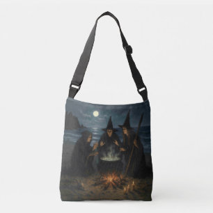 Drie Heksen Brouwen Ketel Volle Maan Strand Crossbody Tas