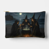 Drie Heksen Brouwen Ketel Volle Maan Strand Etui (Voorkant)