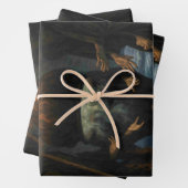 Drie heksen brouwen ketel Volle maan strand Inpakpapier Vel (In situ)