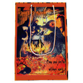 Drie heksen Halloween geschenk tas Medium Cadeauzakje (Achterkant)