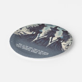 Drie heksen op nacht sterrenfeest Halloween Papieren Bordje (Gekanteld)