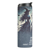 Drie heksen op nacht sterrenfeest Halloween Thermosbeker (Gedraaid links)