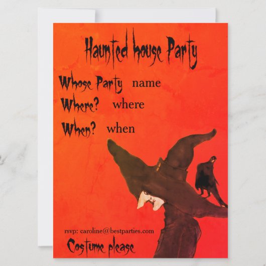 Drie heksen partij Halloween kunst Kaart (Achterkant)