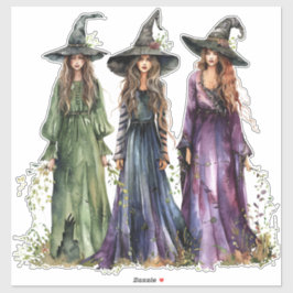 Drie heksen sticker