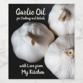 Drie Hele handschoenen Witte knoflook-etiketten Wijn Etiket (Enkel label)