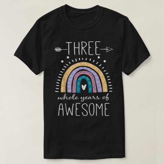 Drie hele jaren Geweldige 3-jarige geschenken 3-BD T-shirt (Design voorkant)