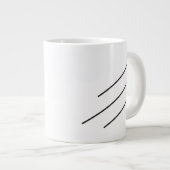 Drie hellende zwarte lijnen grote koffiekop (Voorkant rechts)