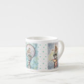 Drie Hemelse Zeemeerminnen Cappuccino Kopje Espresso Kop (Voorkant rechts)