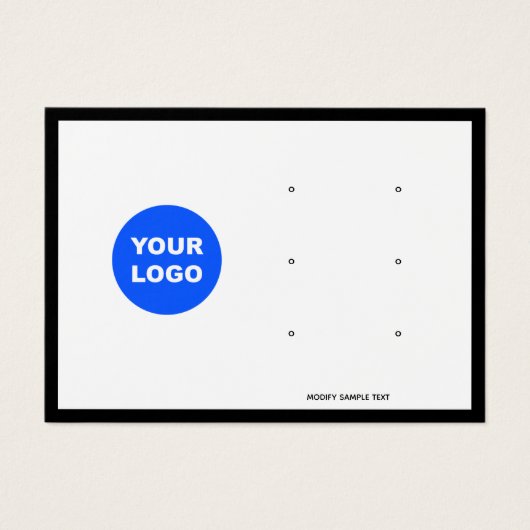 Drie hendels toevoegen Logo met juwelenweergave Visitekaartje (Voorkant)