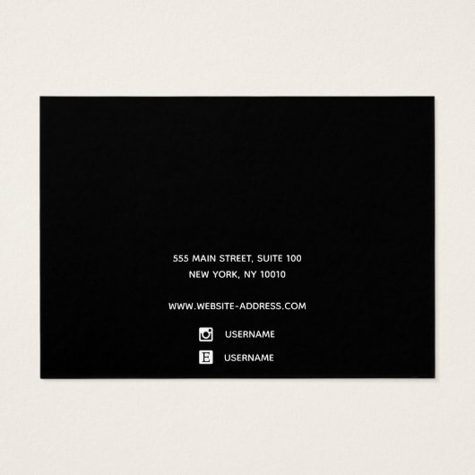 Drie hendels toevoegen Logo met juwelenweergave Visitekaartje (Achterkant)