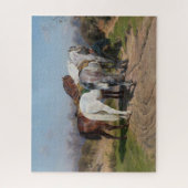 Drie hengsten (door Rosa Bonheur) Legpuzzel (Verticaal)
