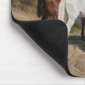 Drie hengsten (door Rosa Bonheur) Muismat (Hoek)
