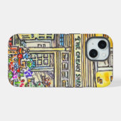 Drie herenhuizen iPhone 15 case (Achterkant horizontaal)