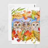 drie herfst briefkaart (Voorkant / Achterkant)