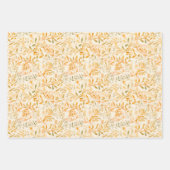 Drie herfstbloemen Prints Inpakpapier Vel (Voorkant 3)