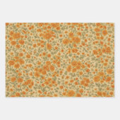 Drie herfstbloemen Prints Inpakpapier Vel (Voorkant 2)