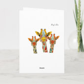 Drie het gluren de Kaart van Vaderdag van Giraffes (Achterkant)