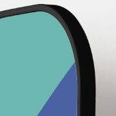 Drie het Initiaal van Lagen W (editable) Blauw 2-t Pickleball Paddle (Links Detail)