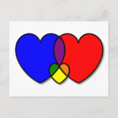 Drie het Interlocking Briefkaart van het hart (Voorkant)