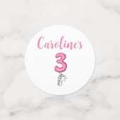 Drie Het is tijd voor thee 3e verjaardagsuitnodigi Confetti (Kleine voorkant)