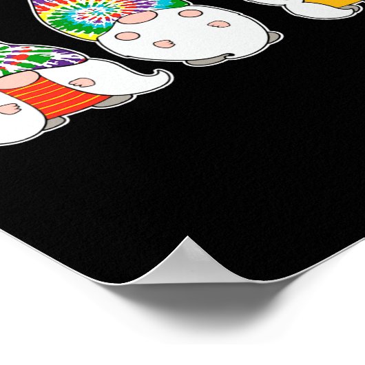 Drie Hippie Gnomen T - shirts Peace Gnome Funny Re Poster (Hoek)