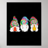 Drie Hippie Gnomen T - shirts Peace Gnome Funny Re Poster (Voorkant)
