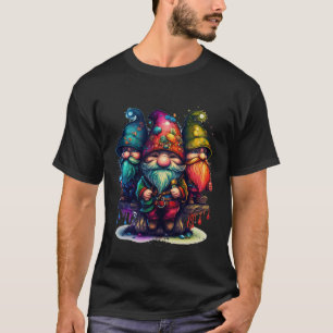 Drie Hippie Gnomen Vrede Gnoom Desisgn 3 T-shirt