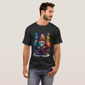 Drie Hippie Gnomen Vrede Gnoom Desisgn 3 T-shirt (Voorkant volledig)