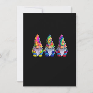 Drie Hippie Gnomes, Peace Gnome, Funny Retro Vint Kaart