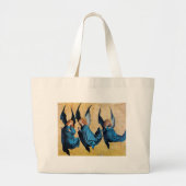 DRIE HOEKEN IN BLAUW GROTE TOTE BAG (Voorkant)