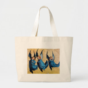 DRIE HOEKEN IN BLAUW GROTE TOTE BAG