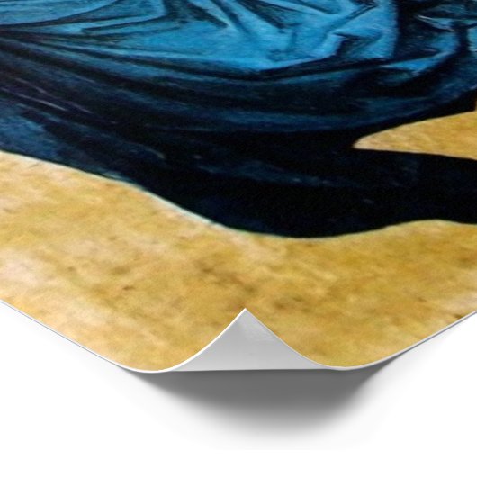 DRIE HOEKEN IN BLAUW POSTER (Hoek)