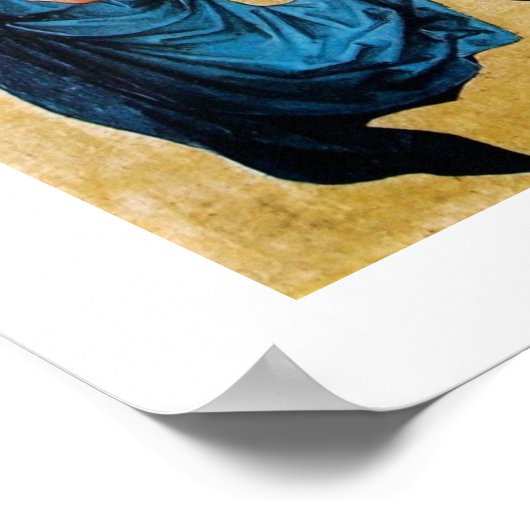 DRIE HOEKEN IN BLAUW POSTER (Hoek)