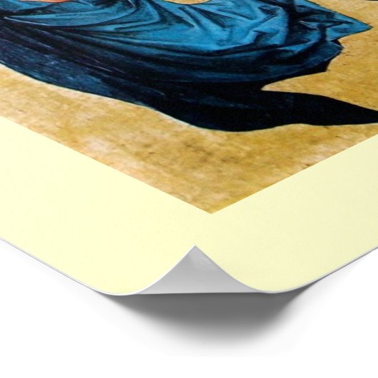 DRIE HOEKEN IN BLAUW POSTER (Hoek)