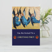 DRIE HOEKEN IN BLAUW, rood, viltpapier Kaart (Staand voorkant)