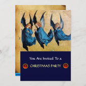 DRIE HOEKEN IN BLAUW, rood, viltpapier Kaart (Voorkant / Achterkant)