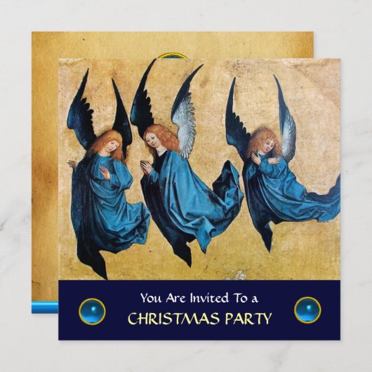 DRIE HOEKEN IN BLAUW, Sapphire Kaart (Voorkant / Achterkant)