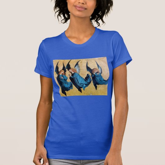 DRIE HOEKEN IN BLAUW T-SHIRT (Voorkant)