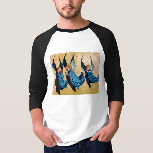 DRIE HOEKEN IN BLAUW T-SHIRT (Voorkant)