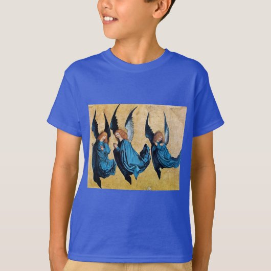 DRIE HOEKEN IN BLAUW T-SHIRT (Voorkant)