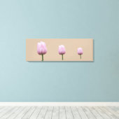 Drie Hoge Tulpen Canvas Afdruk (Insitu (Houten vloer))