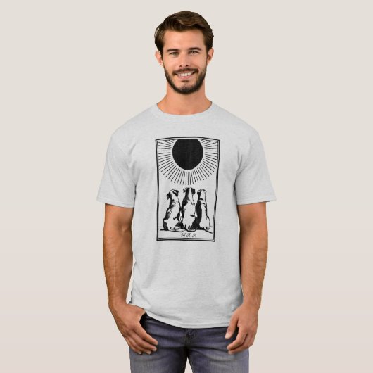 Drie Hond "Nacht" Eclipse 2024 T-shirt (Voorkant volledig)