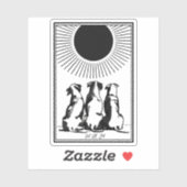 Drie Hond "Nacht" Sticker (Vel)