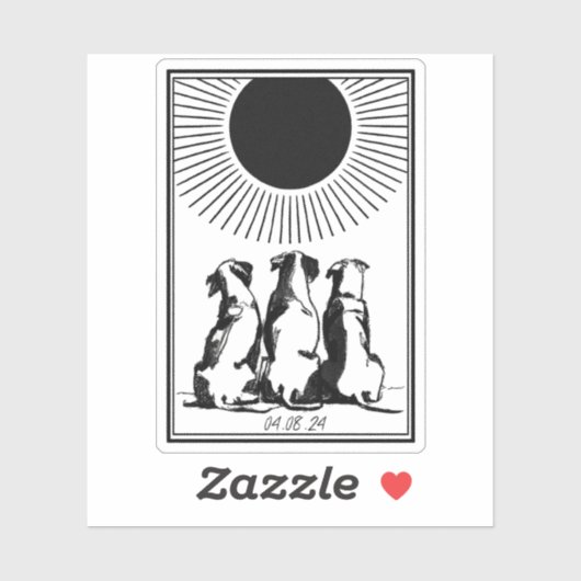 Drie Hond "Nacht" Sticker (Vel)