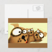 Drie honden Briefkaart (Voorkant / Achterkant)