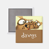 Drie honden magneet (Voorkant / Achterkant)