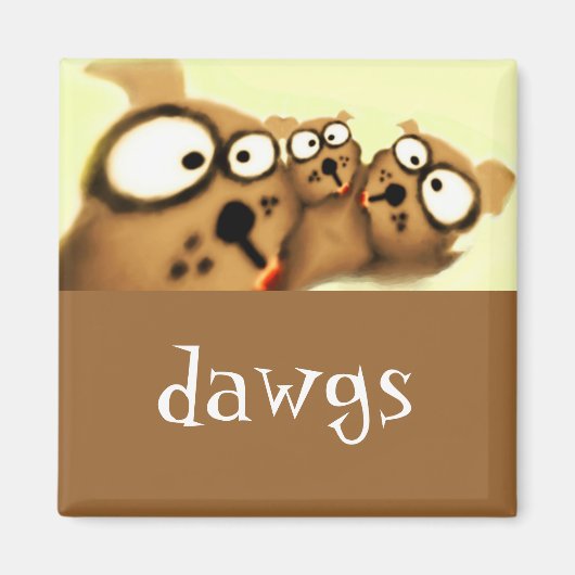 Drie honden magneet (Voorkant)
