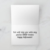Drie honden met Halloween Kaart (Binnen)