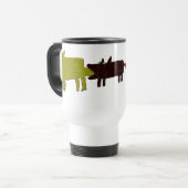 Drie honden reisbeker (Voorkant links)