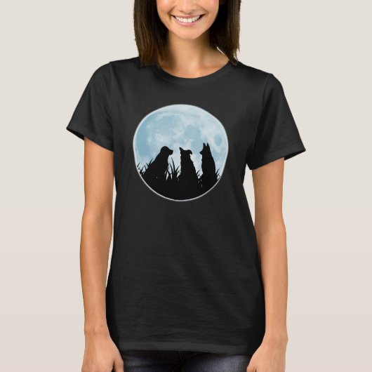 Drie honden 's nachts t-shirt (Voorkant)